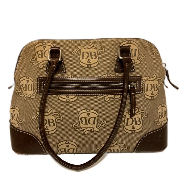 Dooney & Bourke Brown/Tan Signature Canvas Leather Purse - Picture 3 of 16